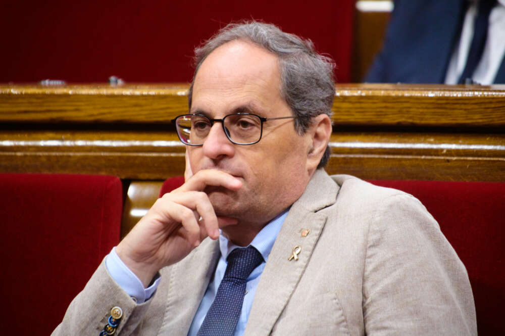 El expresidente de la Generalitat, Quim Torra, durante una sesión de control al Govern en la pasada legislatura / Julio Díaz