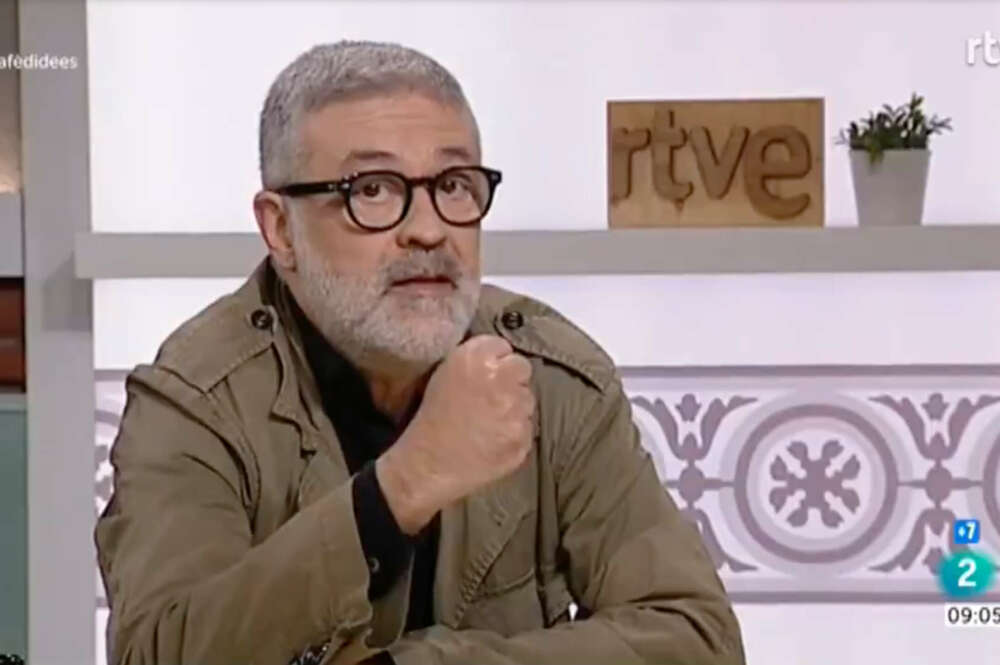 El diputado de la CUP, Carles Riera, en la entrevista a 'Cafè d'Idees' de RTVE / RTVE