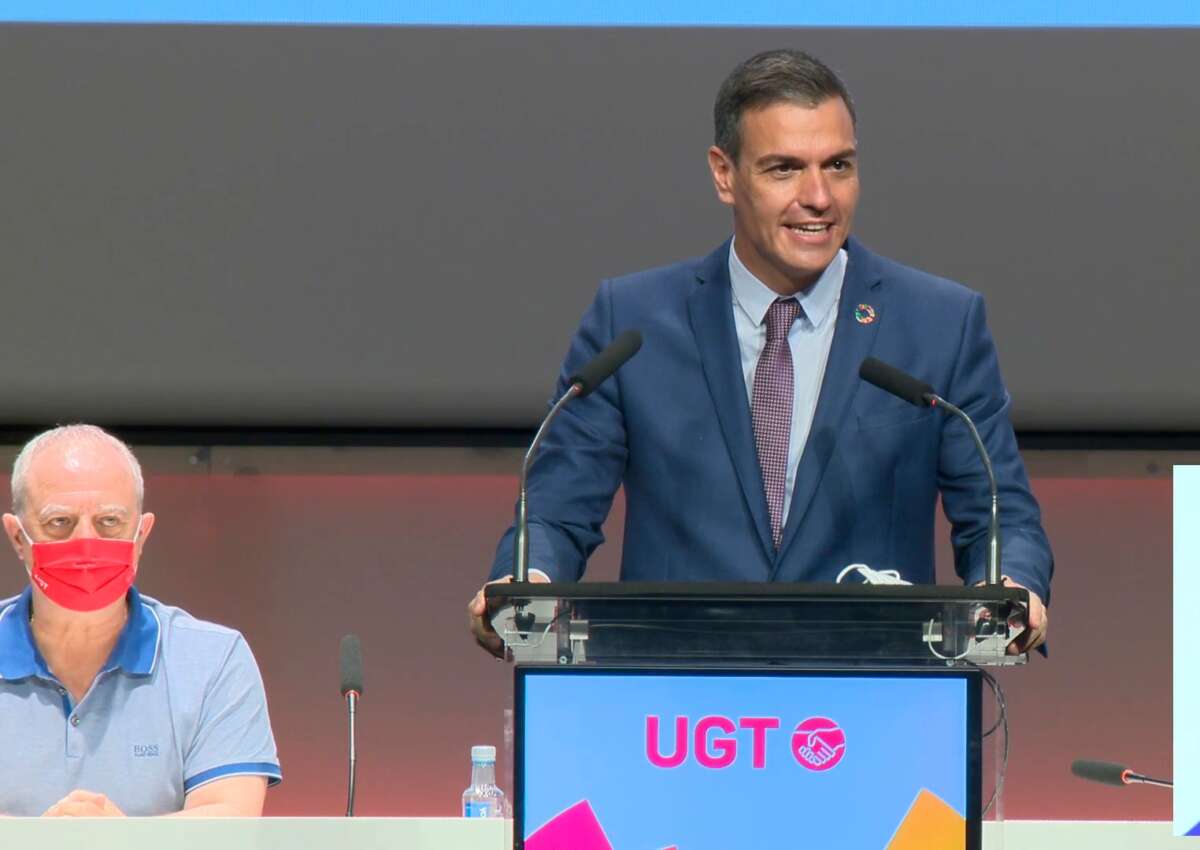 El presidente del Gobierno, Pedro Sánchez, interviene en el 42 Congreso Confederal de UGT