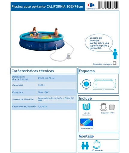 Piscina California de Carrefour