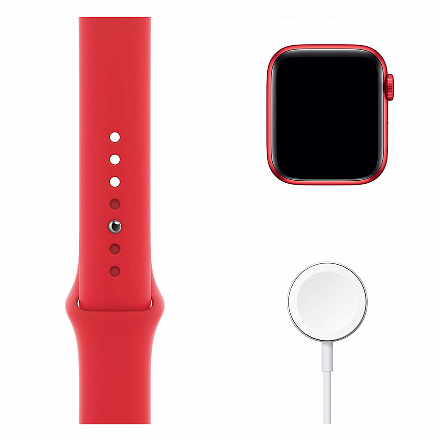 El modelo promocionado y disponible en Amazon incluye correa deportiva en color rojo Product(RED)