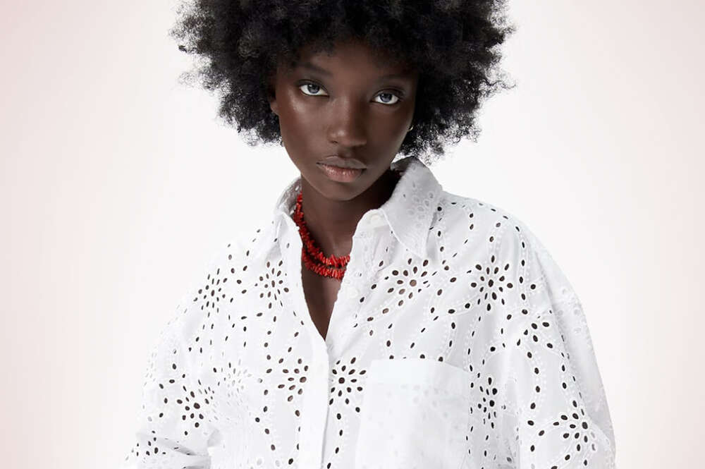 Camisa blanca cheap lunares zara mujer