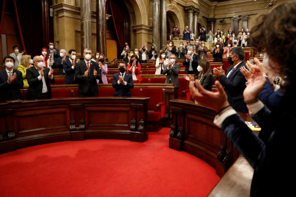 Pere Aragonès, tras ser investido presidente de la Generalitat con los votos de ERC, Junts y la CUP / EFE
