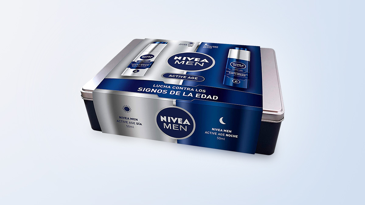 El pack antiedad Nivea Men Active Age, disponible en Amazon