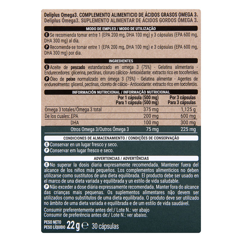 Perlas Omega 3 Deliplus, en Mercadona