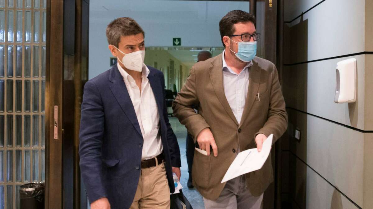 Los secretarios de Estado de Empleo y de Seguridad Social, Joaquín Pérez Rey e Israel Arroyo