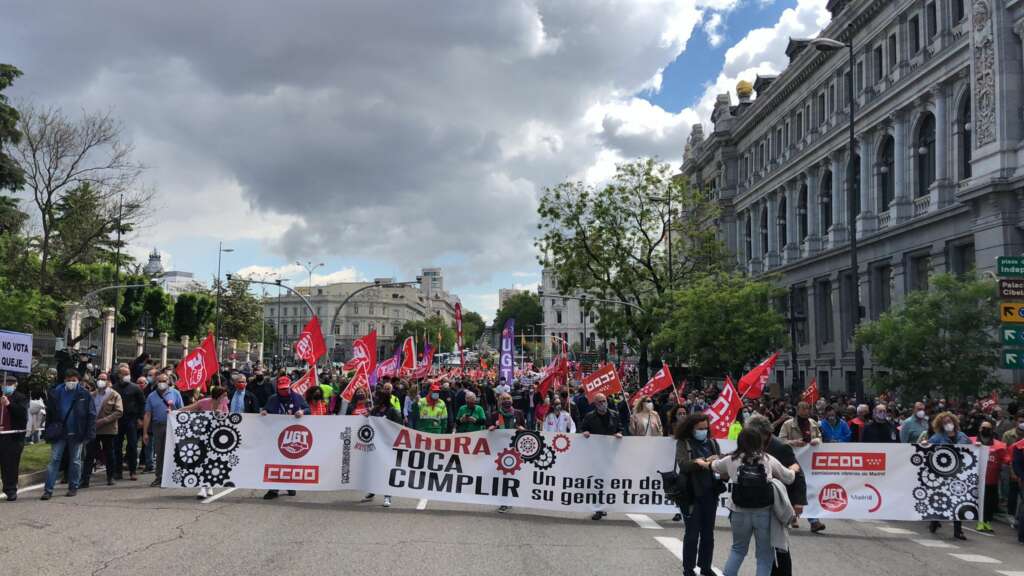 Manifestación de Sindicatos el 1 de Mayo