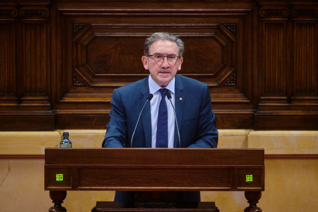 El conseller de Economía y Hacienda, Jaume Giró, durante una intervención en el pleno del Parlament / Julio Díaz (JxCat)