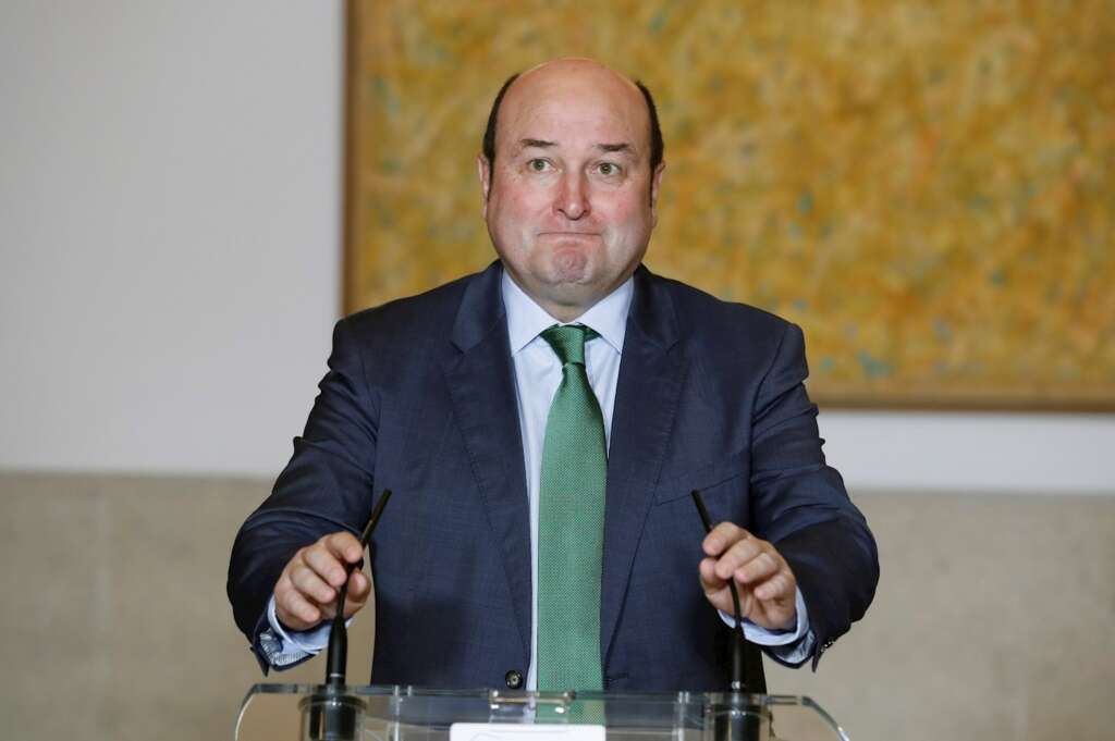 El presidente del PNV, Andoni Ortuzar, apuesta por impulsar un nuevo Estatuto en otoño. Foto: EFE/Ballesteros