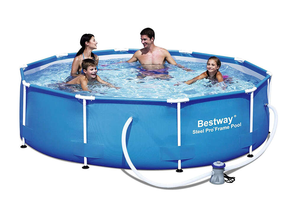 Imagen promocional de la piscina de Bestway a la venta en Lidl y en Amazon