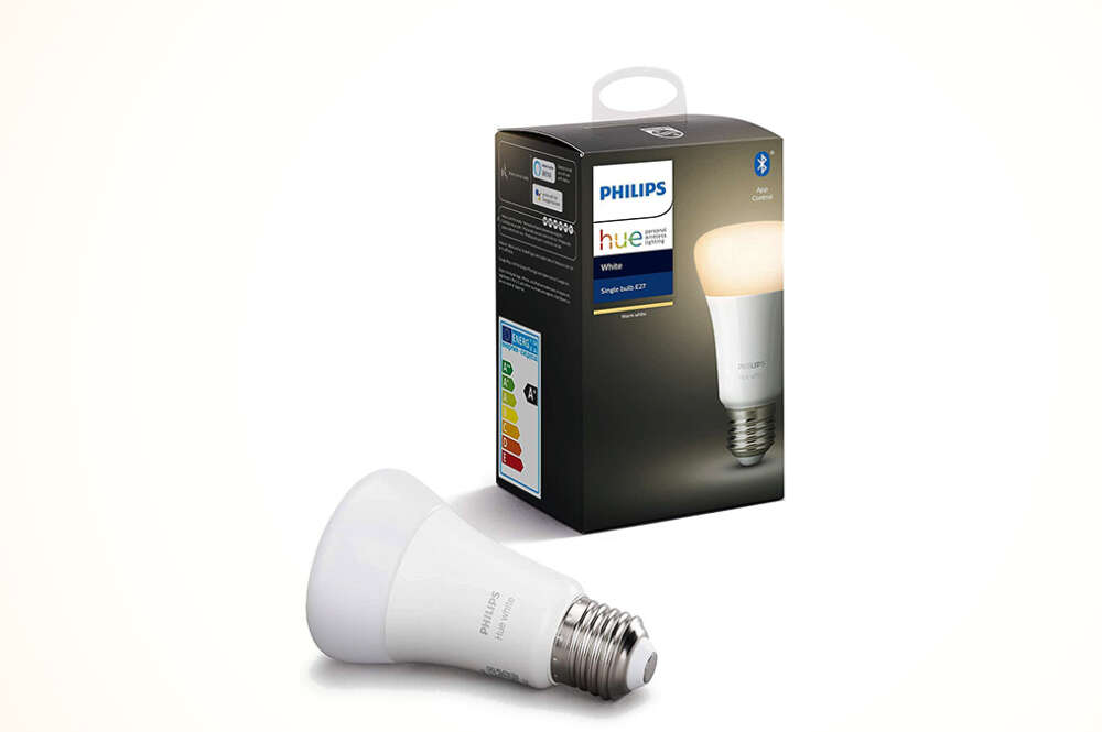 Philips Hue Bombilla Inteligente LED E27, en Amazon