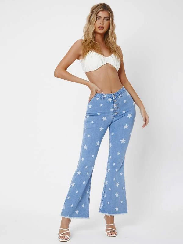 Pantalón con estampado de estrellas a la venta en Shein