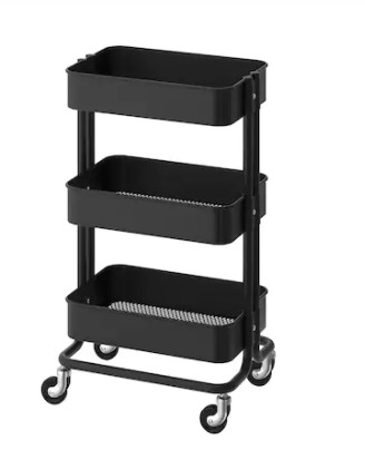 El carrito Rakog Ikea de color negro que arrasa en las tiendas de la firma sueca