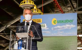 El lehendakari, Iñigo Urkullu, en una rueda de prensa. Foto: EFE/Jon Rodríguez Bilbao