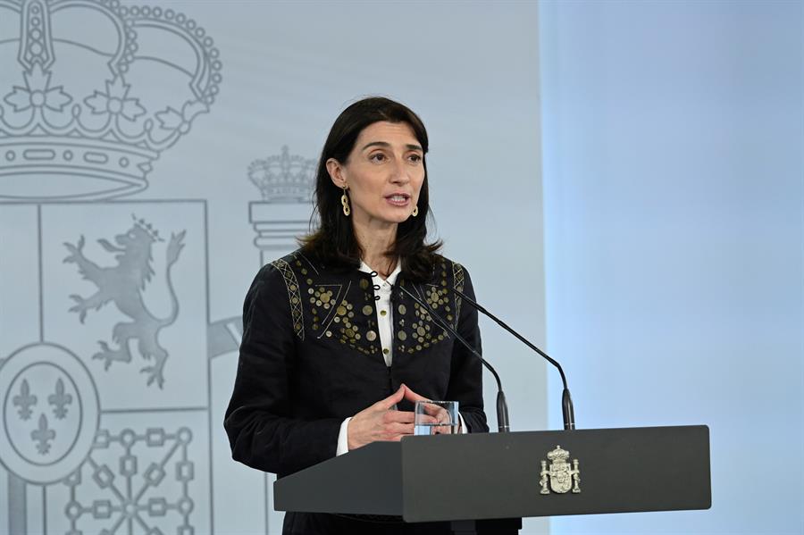 La ministra de Justicia, Pilar Llop, en rueda de prensa en La Moncloa. Foto: EFE/MONCLOA/Borja Puig de la Bellacasa