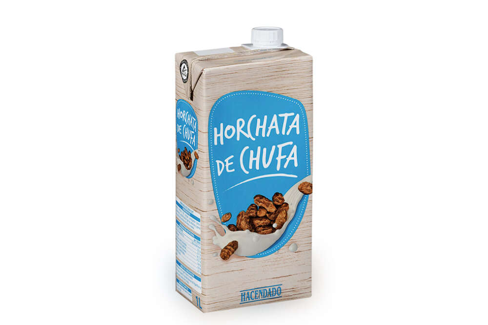 Horchata de chufa de la marca Hacendado de Mercadona