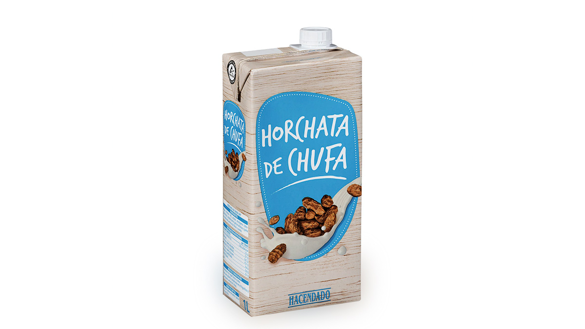 Horchata de chufa de la marca Hacendado de Mercadona
