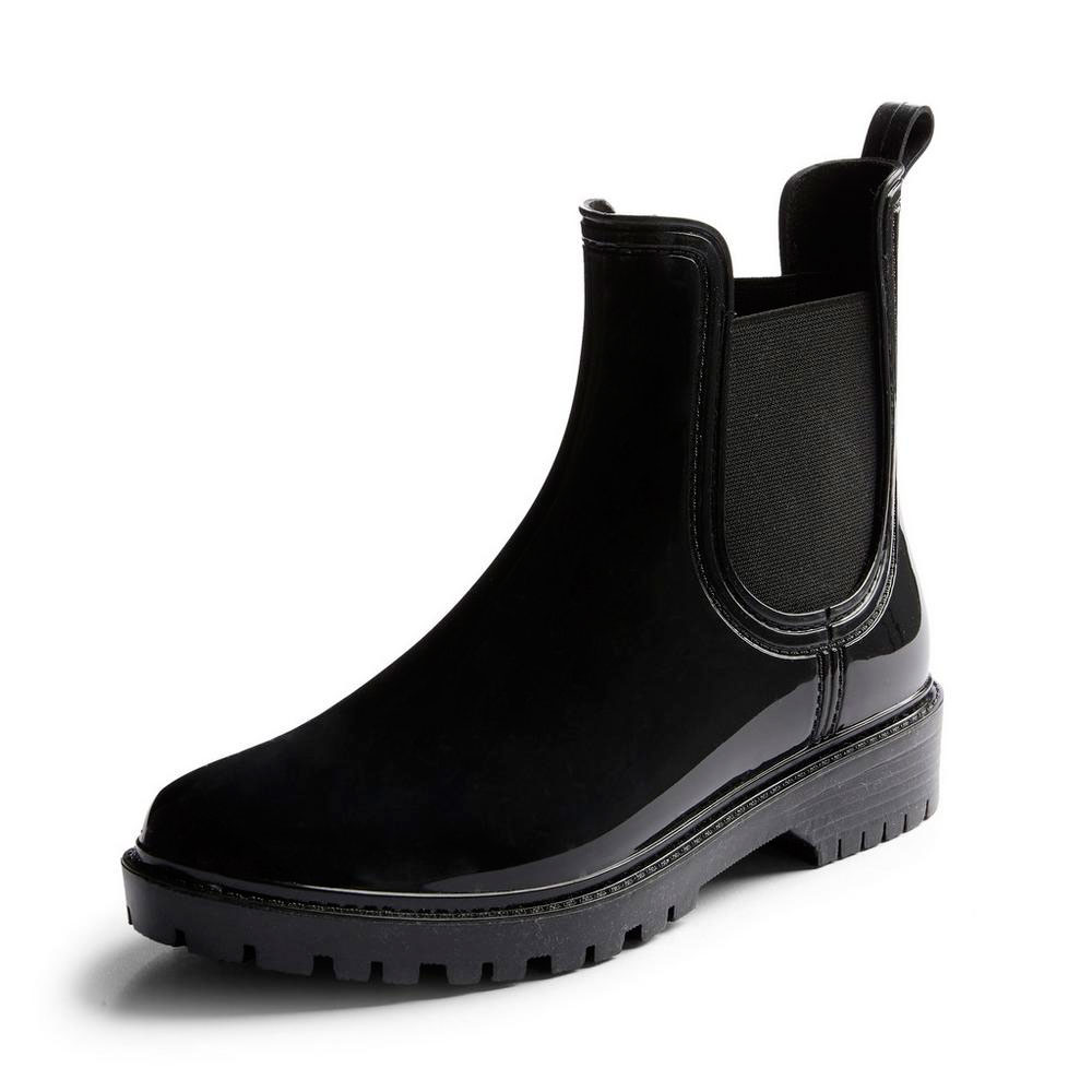 Botines de agua Chelsea negros con suela gruesa de Primark