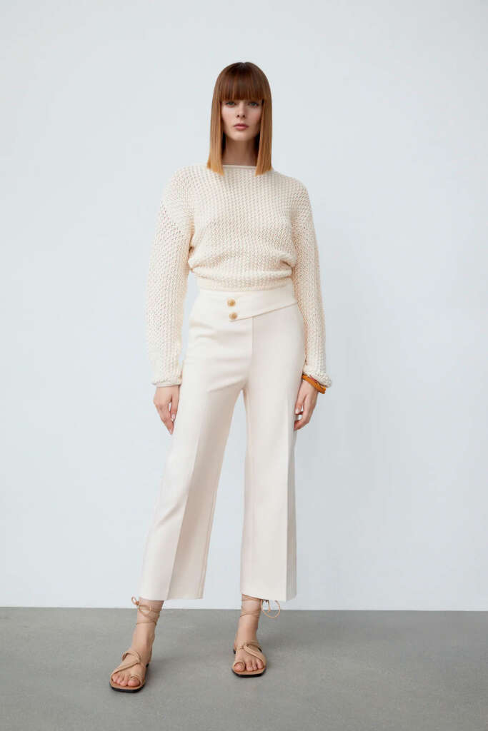 Pantalón botones de Zara