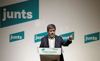 Junts carga contra la mesa de diálogo: “Sabían que llevaríamos sí o sí la autodeterminación” . En la imagen, el secretario general, Jordi Sànchez, en su intervención de este sábado en el consell del partido. EFE/Alberto Estévez