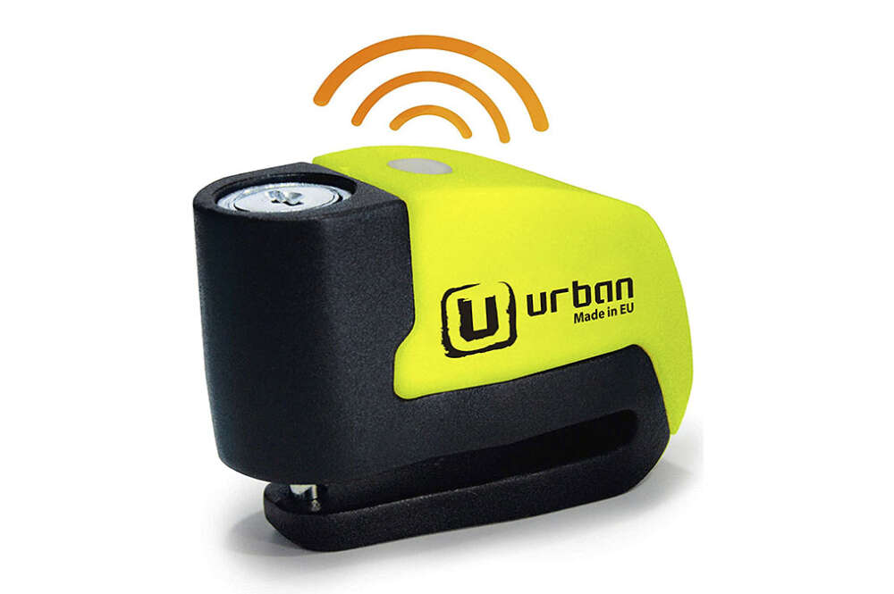 Candado de disco para moto con alarma sonora, en Amazon