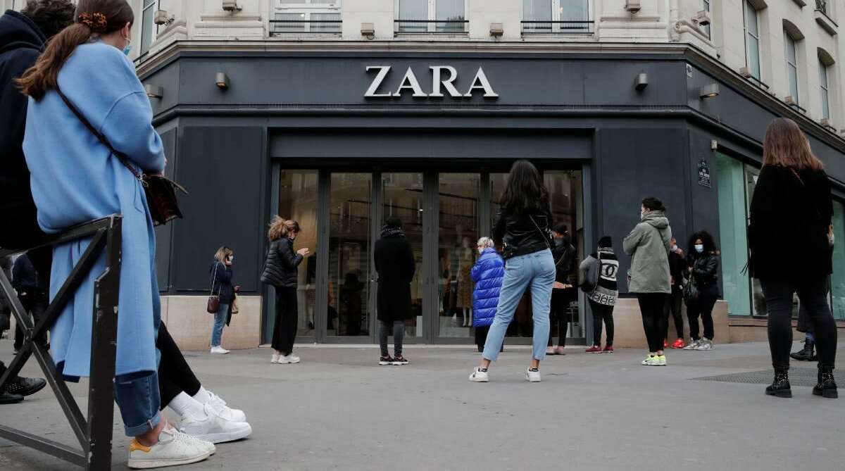 Fachada exterior de una tienda de Zara