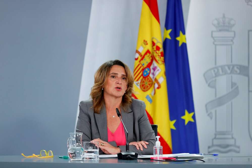 La vicepresidenta tercera y ministra para la Transición Ecológica y el Reto Demográfico, Teresa Ribera, durante la rueda de prensa posterior a la reunión del Consejo de Ministros. EFE/Javier Lizón