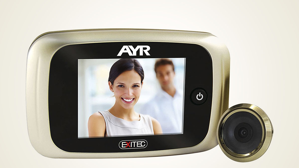 Mirilla digital, níquel mate y latón a la venta en Amazon