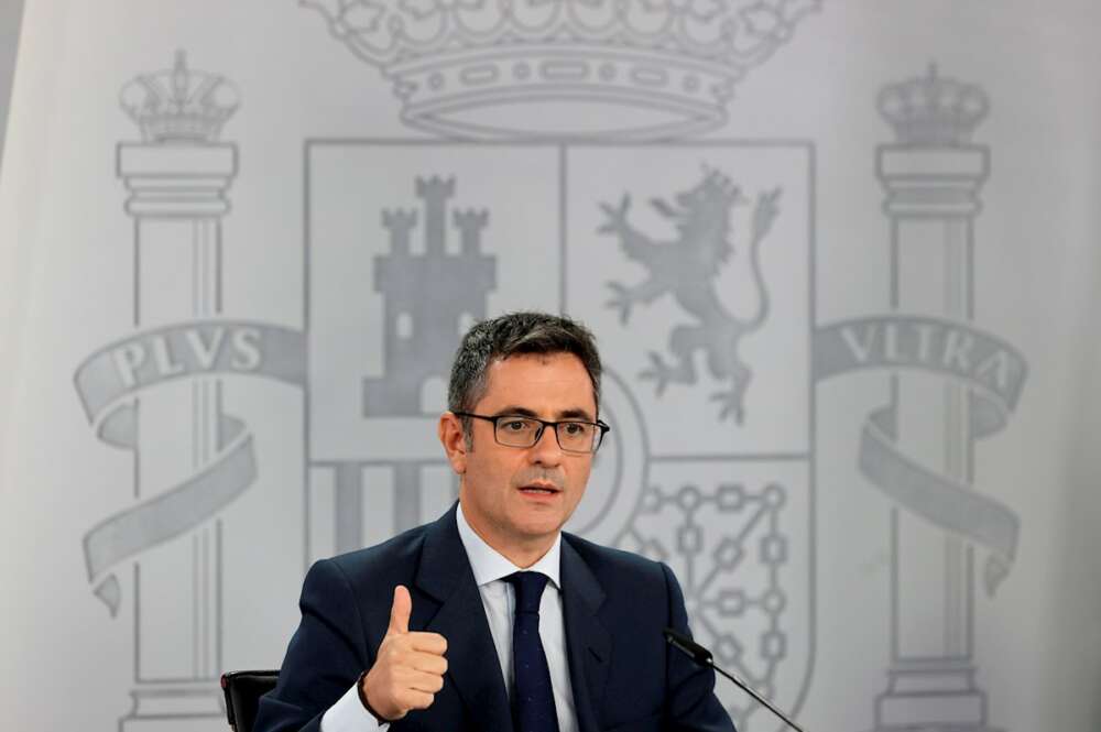 El ministro de la Presidencia, Félix Bolaños, durante una rueda de prensa tras un Consejo de Ministros. EFE/ Emilio Naranjo