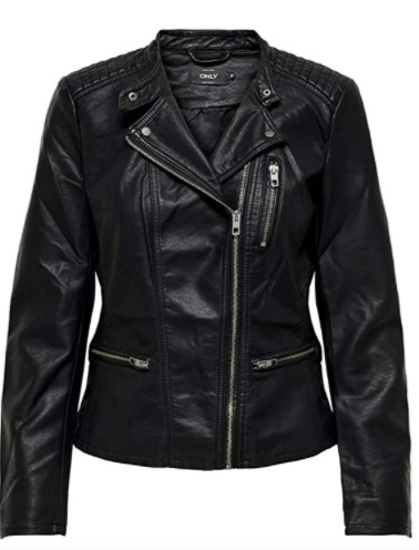 La chaqueta biker Only Onlfreya Faux Leather Biker Otw Noos en oferta en Amazon