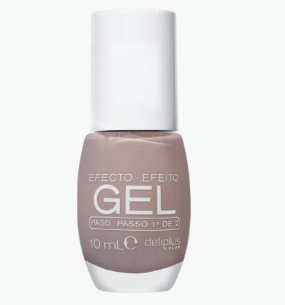 La Laca de uñas efecto gel Deliplus 106 topo paso 1 de 2 por 2,65 euros en Mercadona