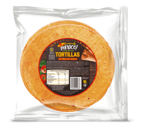 Las Tortillas de trigo con tomate a la venta en Aldi