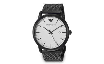 Reloj analógico de cuarzo con correa de acero inoxidable de Emporio Armani, en Amazon