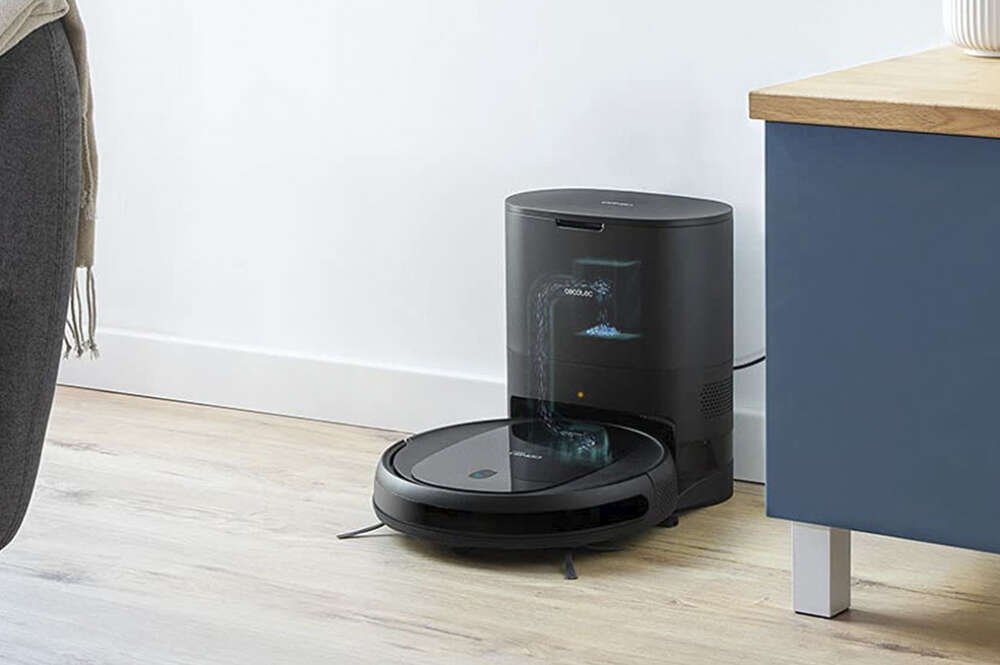 Robot aspirador y friegasuelos con base de autovaciado Cecotec Conga 2290 Ultra Home, en oferta en Amazon