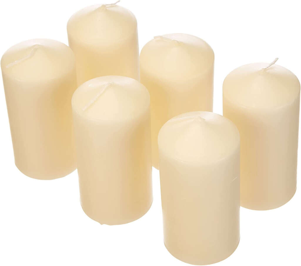 El Conjunto De 6 Velas, 60 X 115 Mm, 6 Piezas, Colores: Crema con un precio de 22,95 euros en Amazon