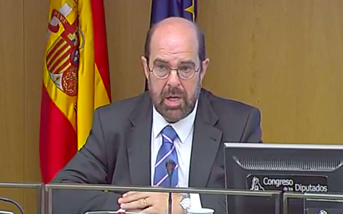 Xabier Ormaetxea en el Congreso en 2017, cuando fue propuesto cono consejero de la CNMC / Youtube