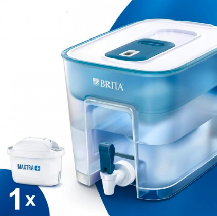 El Pack Depósito de Agua Filtrante Flow BRITA 8,2 l. con 1 filtro Maxtra+ que venden en Carrefour
