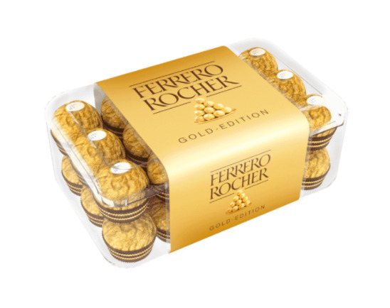 La caja de 30 Bombones Ferrero Rocher Golden Edition rebajada en Aldi