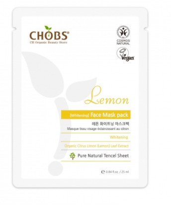 La Mascarilla facial blanqueante de limón ecológica Chobs 25 ml que veden en Carrefour