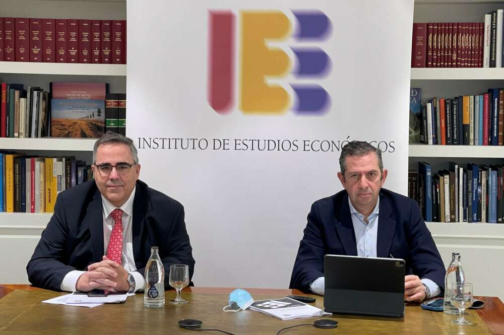 El director general del IEE, Gregorio Izquierdo, y el presidente de la institución, Íñigo Fernández de Mesa, en una imagen de archivo. Foto: IEE