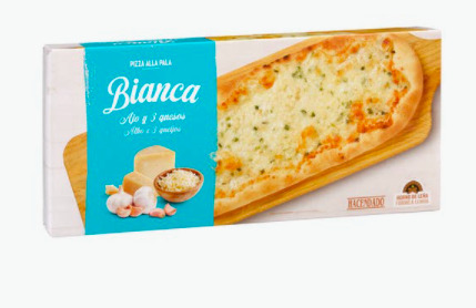 La Pizza Bianca con ajo y 3 quesos Hacendado ultracongelada de Mercadona