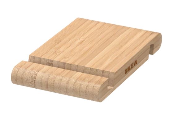 El soporte de bambú para móviles y tablets más económico de Ikea