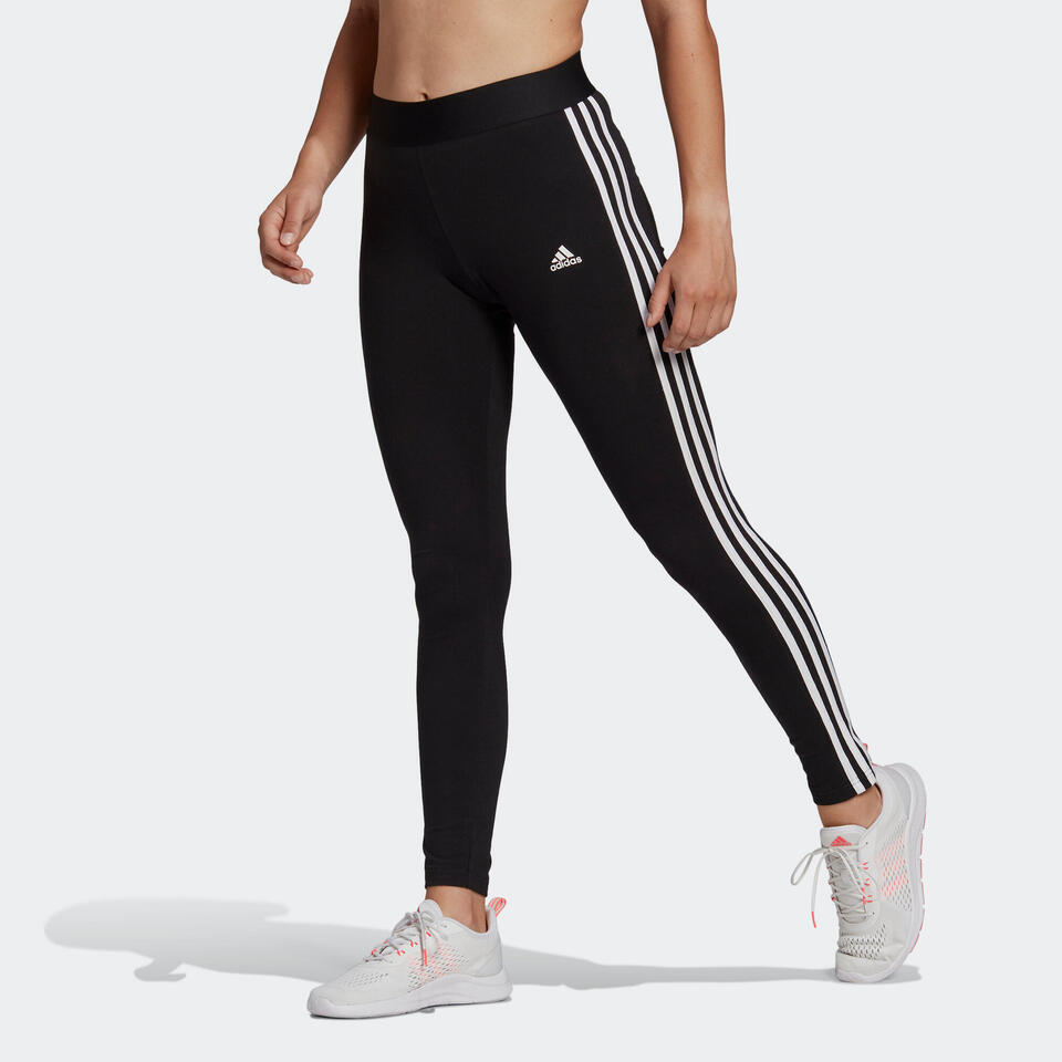 Mallas Leggings Adidas Fitness 3 franjas (color negro) a la venta en Decathlon