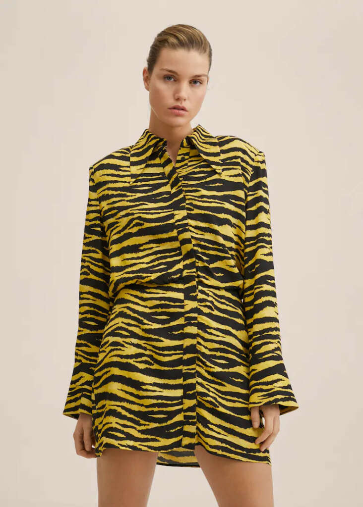 Vestido de animal print de Mango