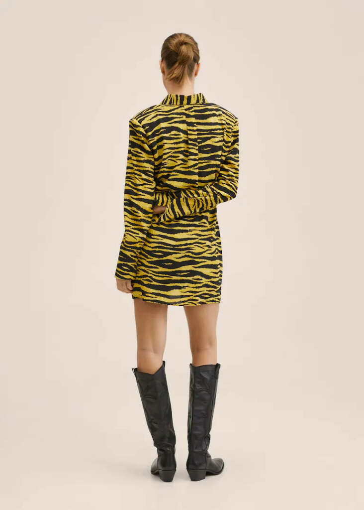 Vestido de animal print de Mango