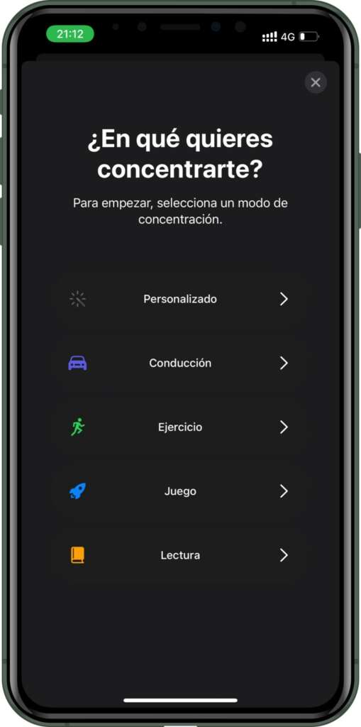 Cómo activar el modo concentración en tu iPhone