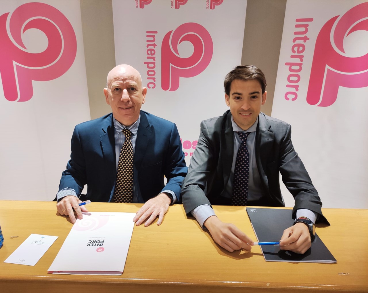 Alberto Herranz, director de lNTERPORC y Daniel de Miguel, director Internacional de INTERPORC