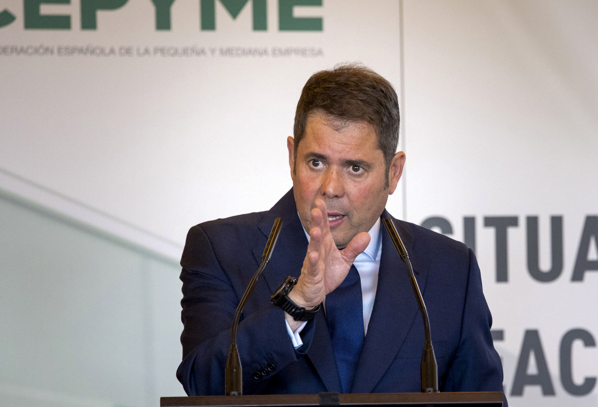 El presidente de la Confederación Española de la Pequeña y Mediana Empresa (CEPYME), Gerardo Cuerva. EFE/Raquel Manzanares