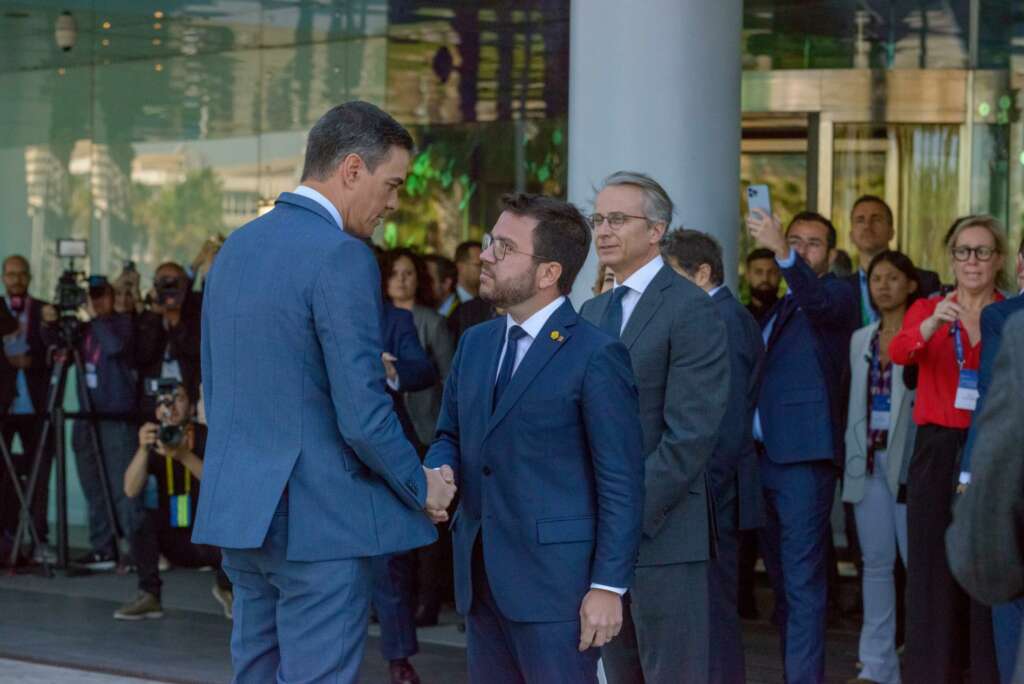 Pedro Sánchez y Pere Aragonès se ven las caras tras el caso sobre el espionaje independentista. Cercle d'Economia.