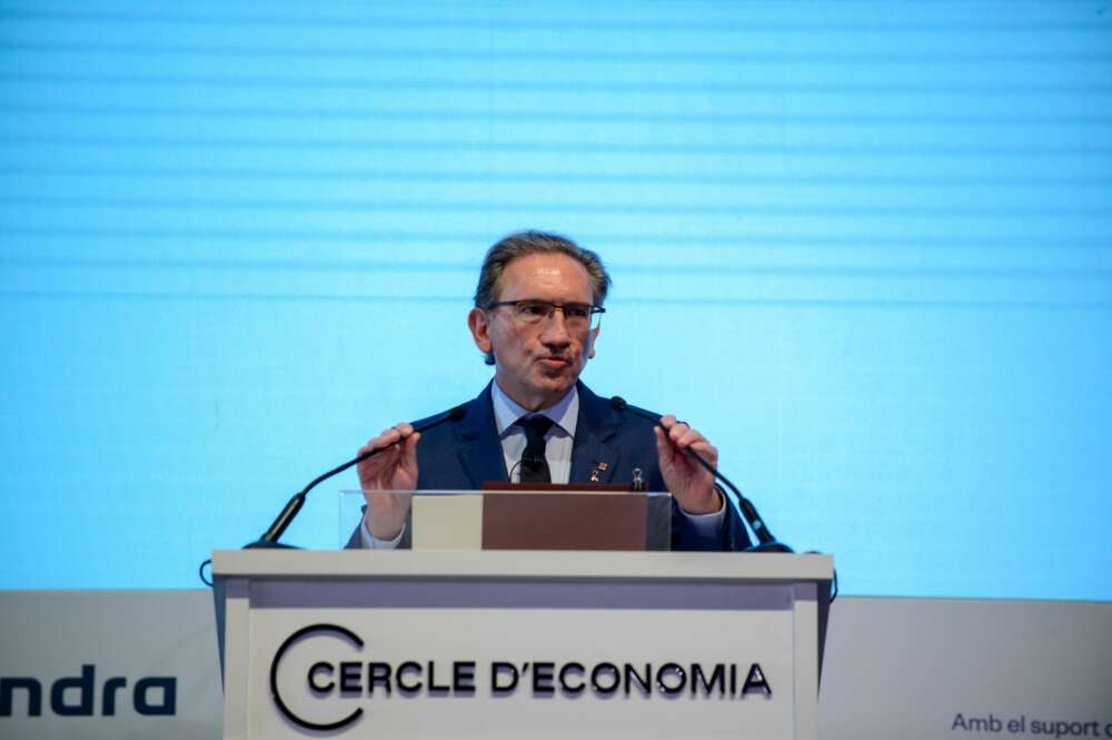 Jaume Giró, conseller d'Economia de la Generalitat de Catalunya, en la reunión del Cercle. Imagen: Cercle d'Economia
